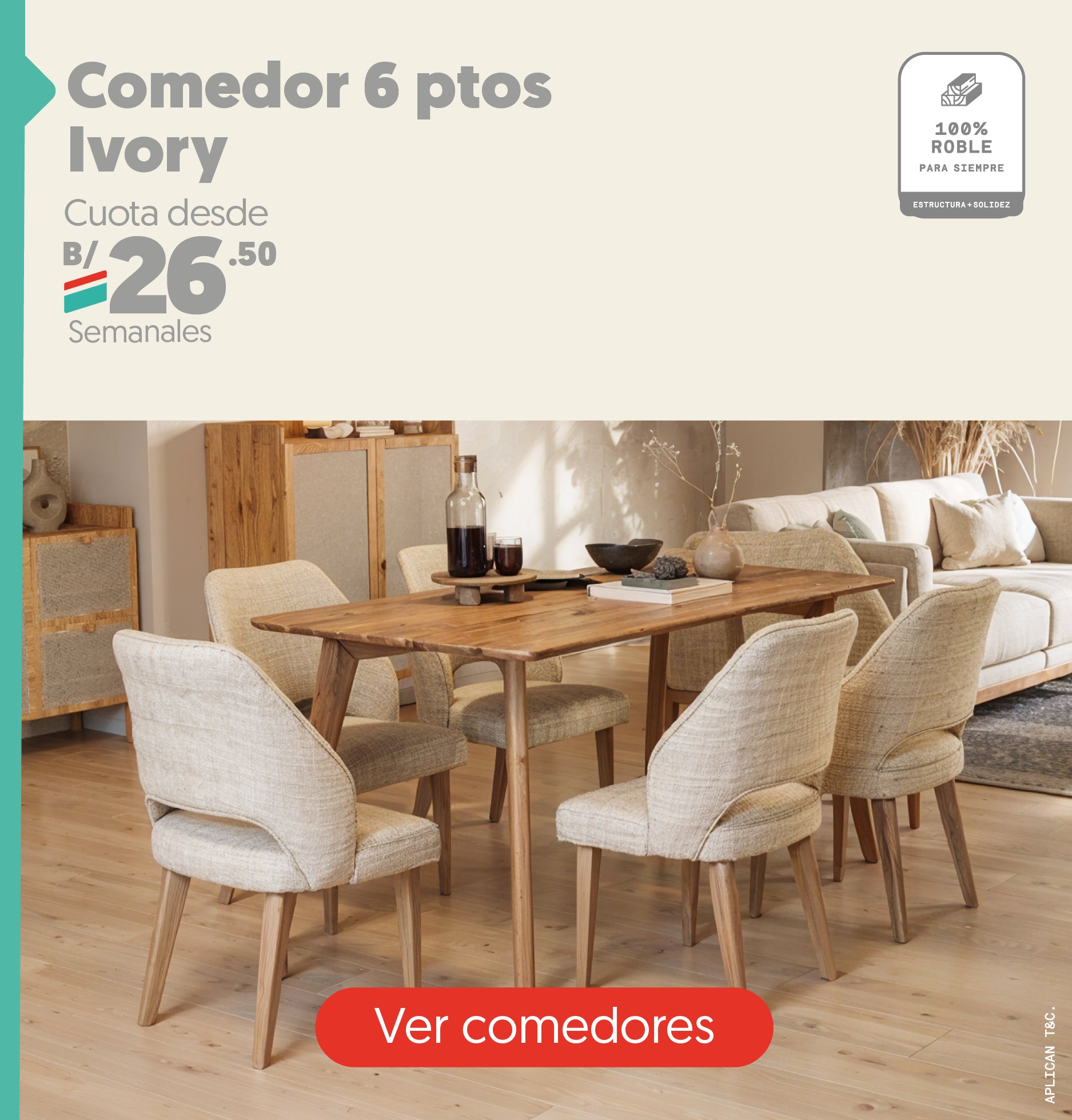 comedor 100% roble
