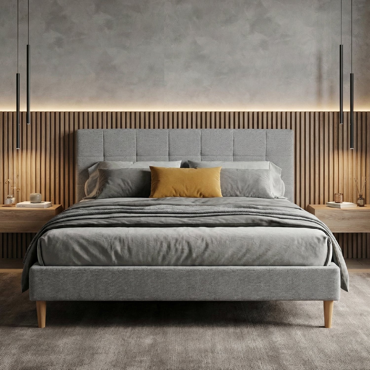 Combo Cama Full Nala + Colchón Dr Dream Semi - Ortopédico
