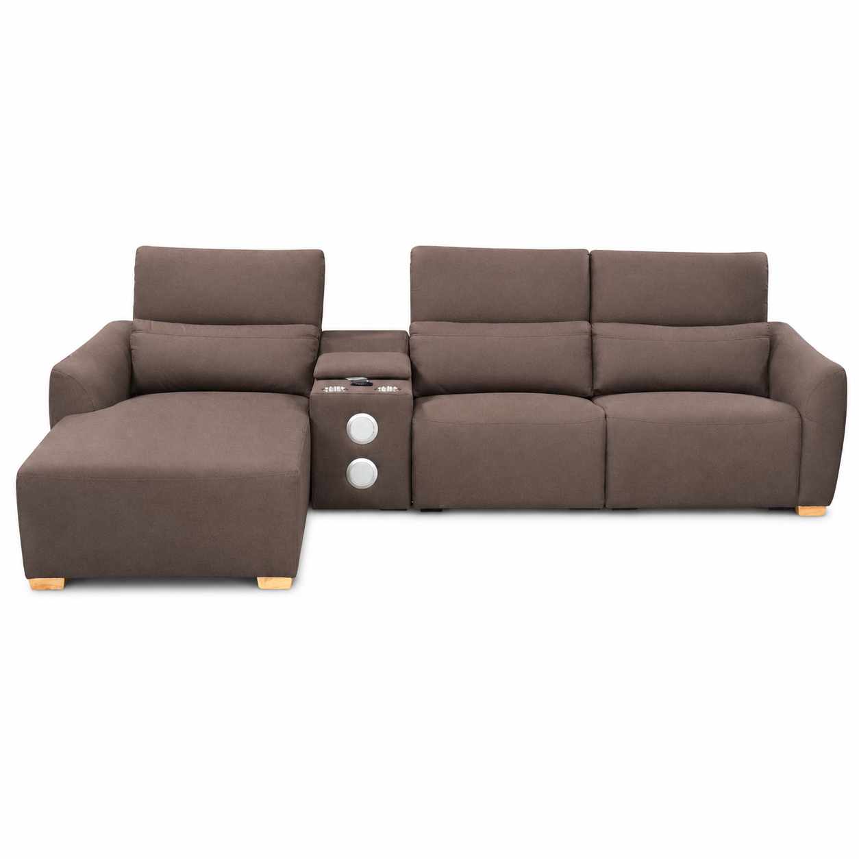 Sala Rinconera Reclinable Senco, Chocolate Lado Izquierdo