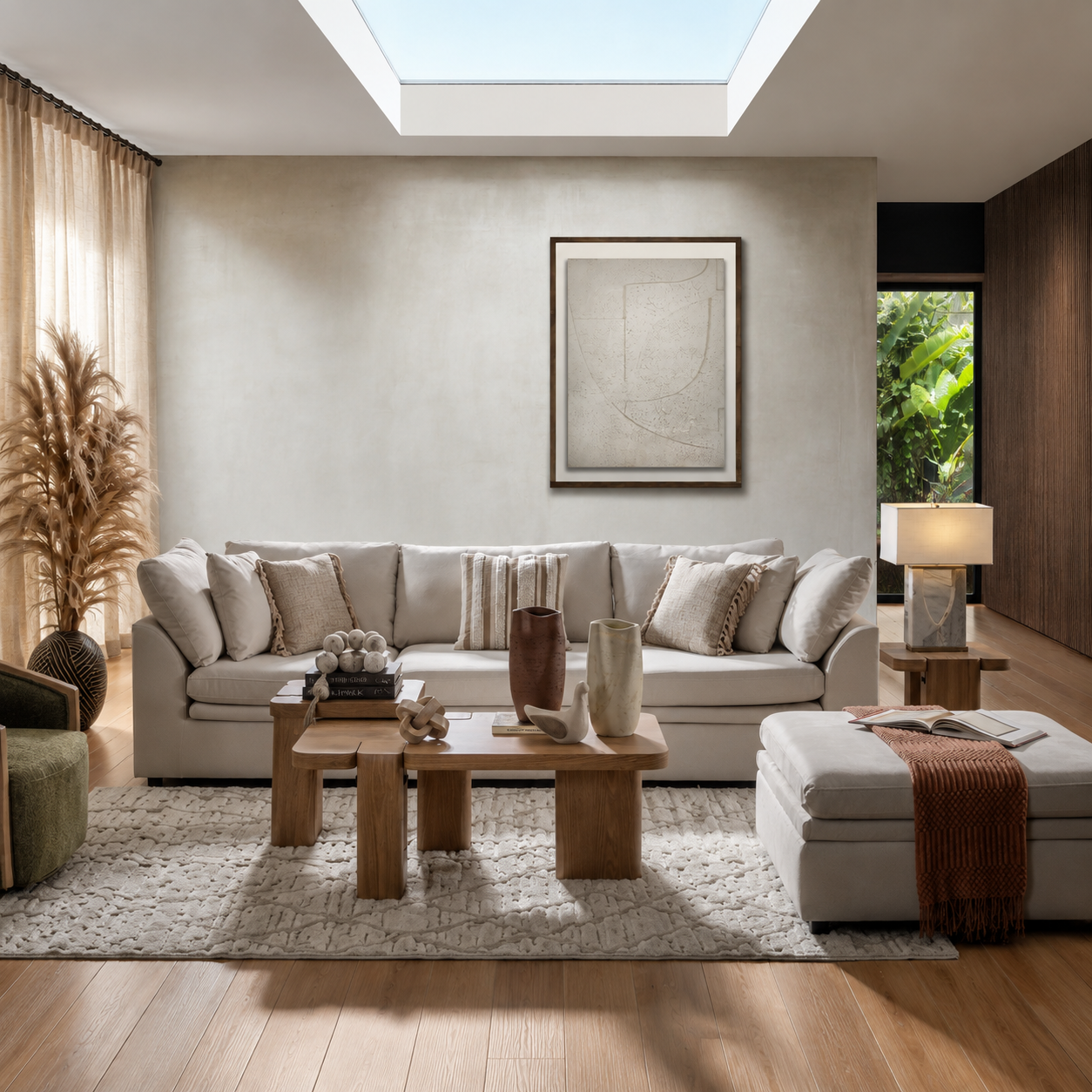 Sala Funcional Vicka Velvet Serena Crema