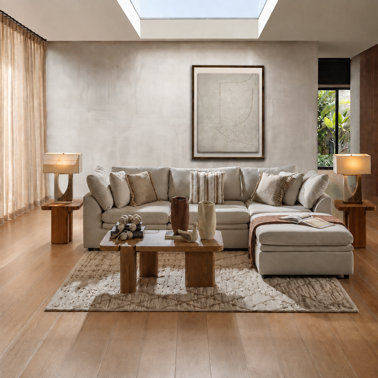 Sala Funcional Vicka Velvet Serena Crema