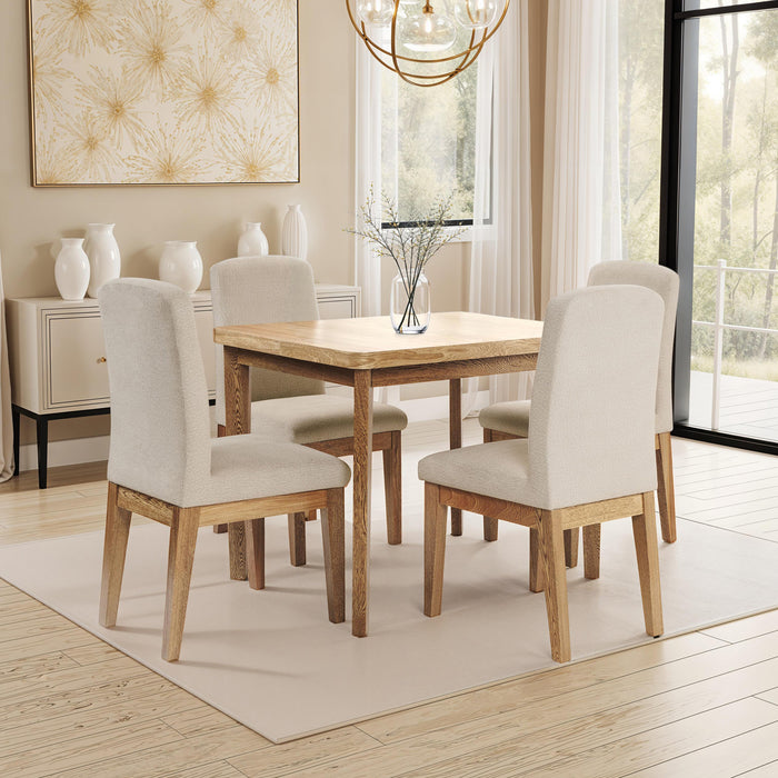 Comedor 4 Puestos Milu Beige, Natural