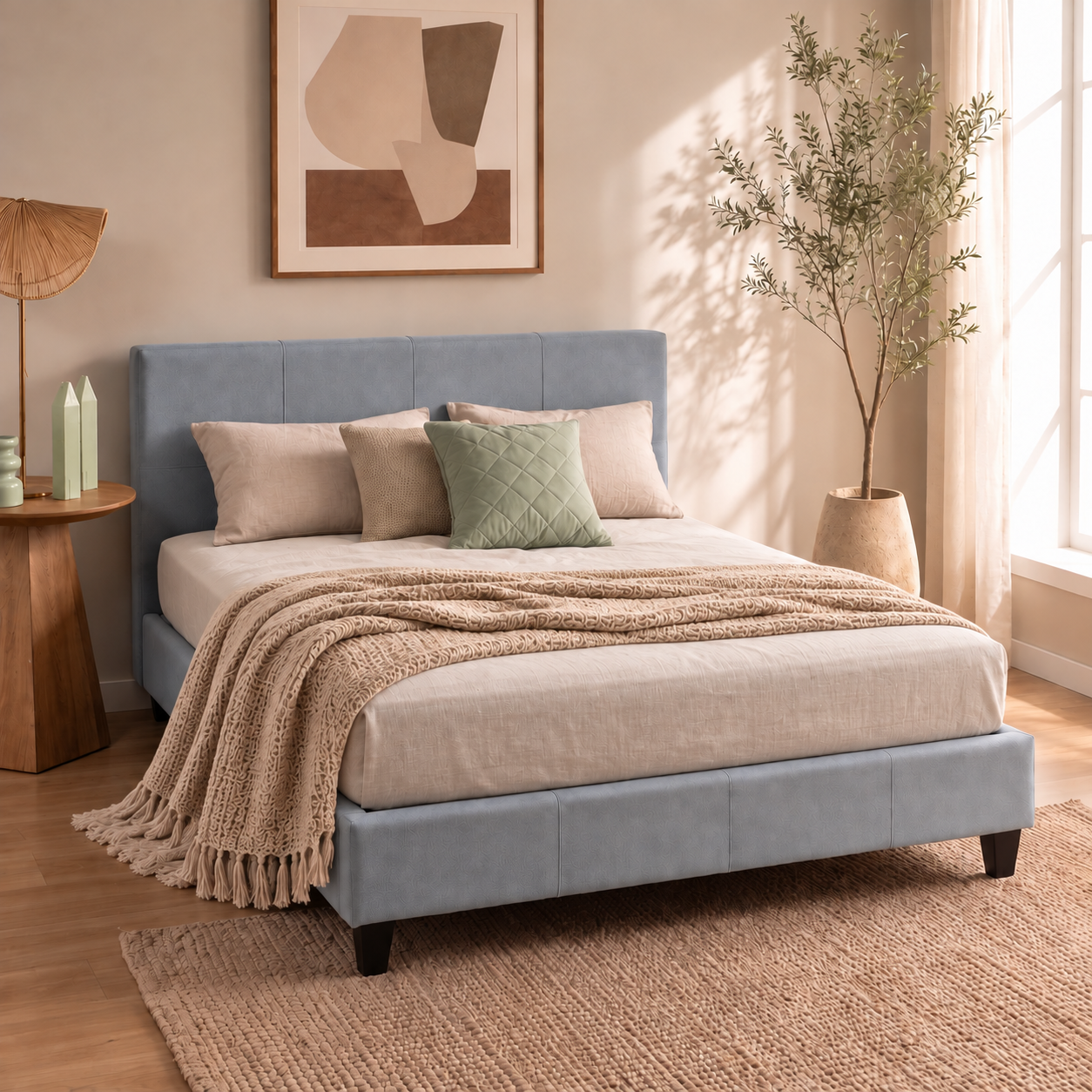 Cama Queen Zurich Azul