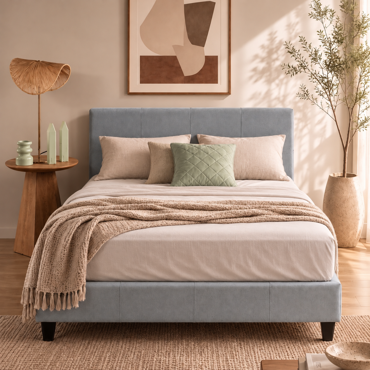 Cama Queen Zurich Azul
