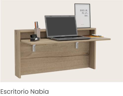  Escritorio De Pared Nabia Natural