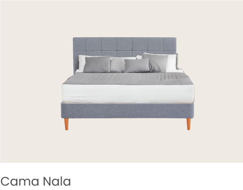  Cama Queen Nala Microfibra Plata