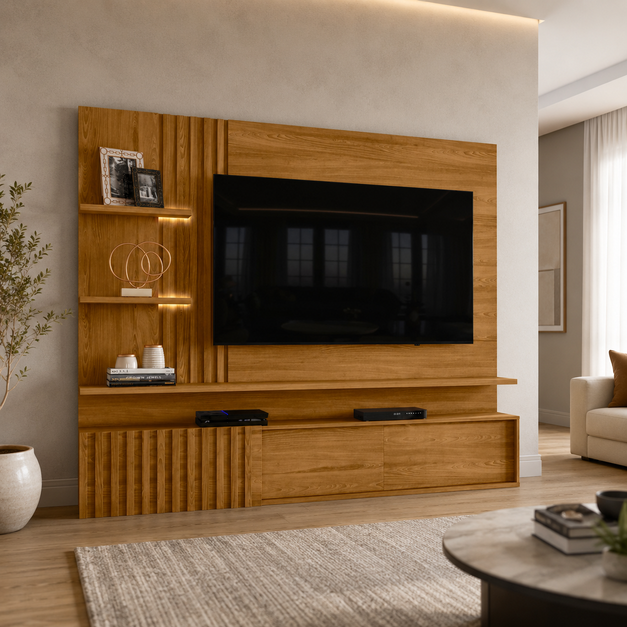 Panel Tv Bruno Natural