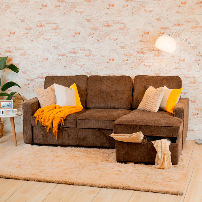 Sala Rinconera Carter Chenille Chocolate
