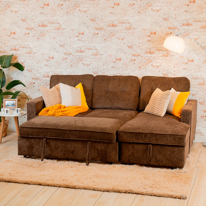 Sala Rinconera Carter Chenille Chocolate