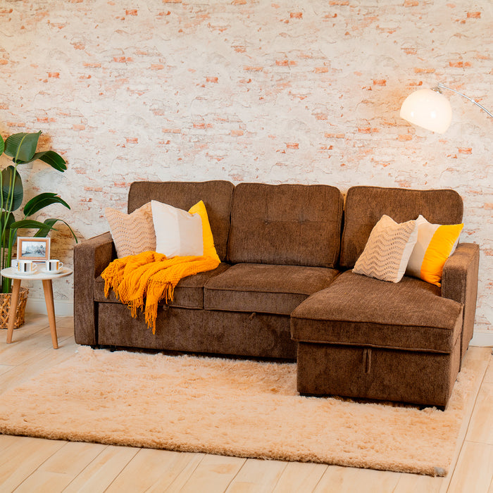 Sala Rinconera Carter Chenille Chocolate