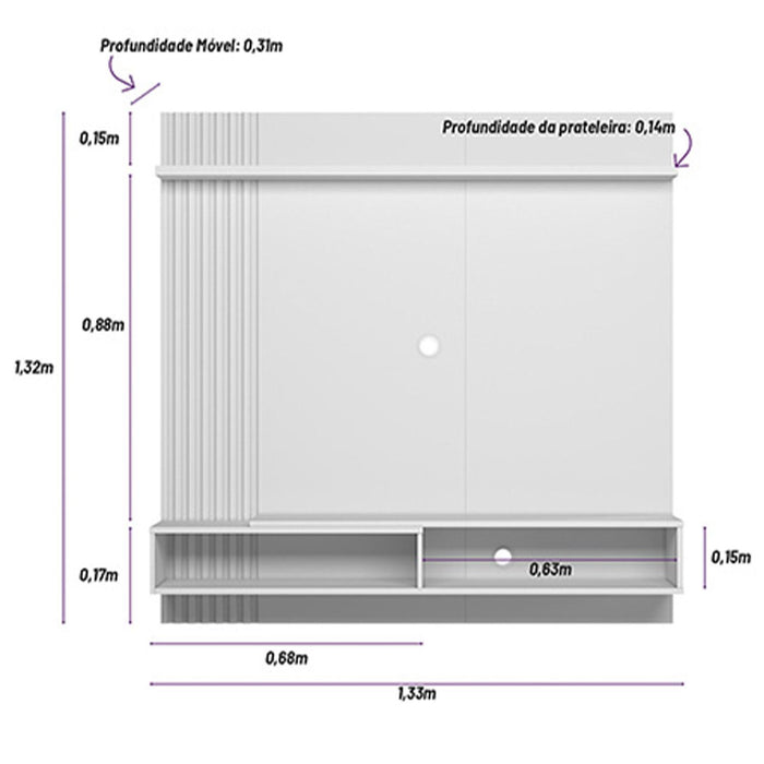 Panel de Tv Pier Natural, Off White