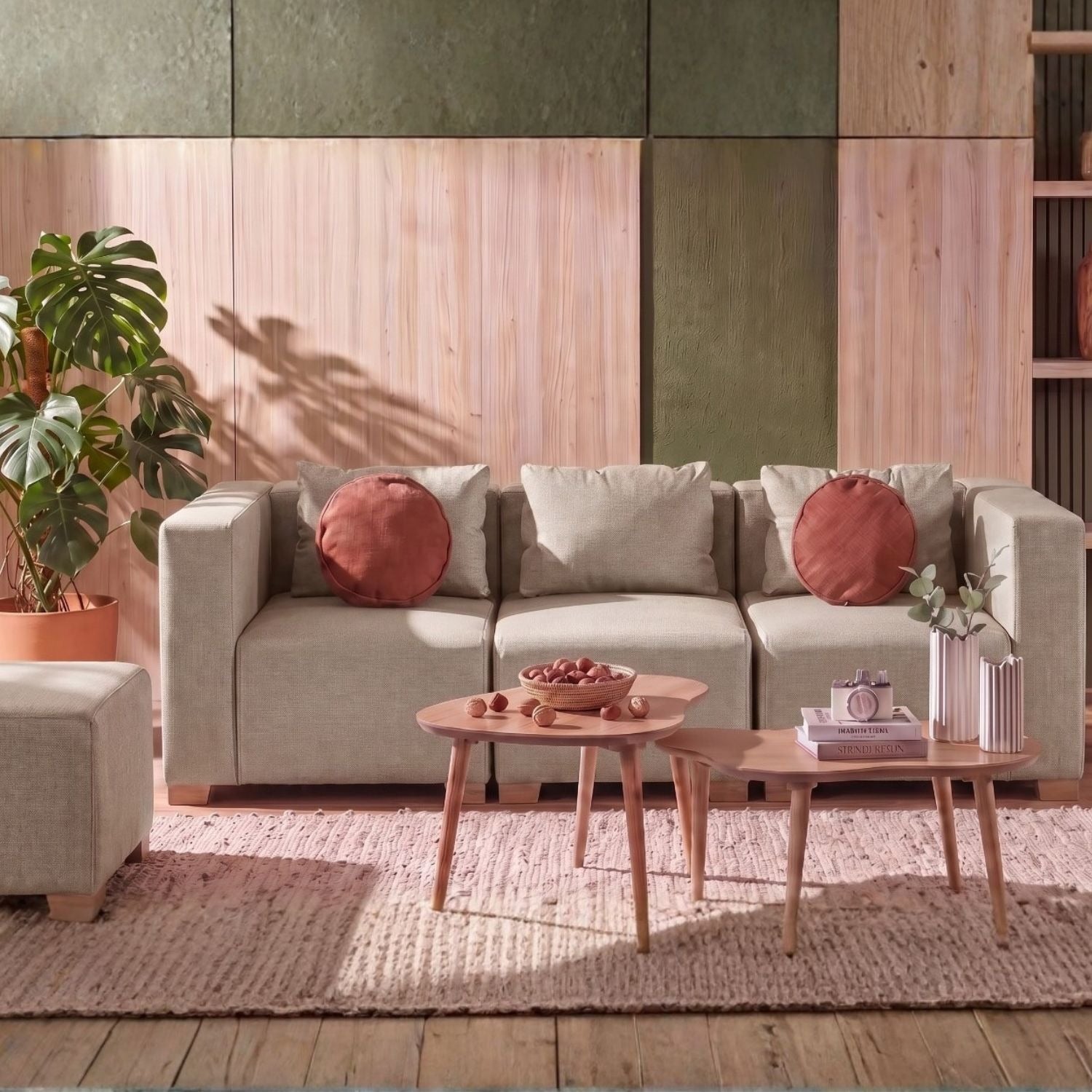 Sala Funcional Fred Icono Taupe, Natural