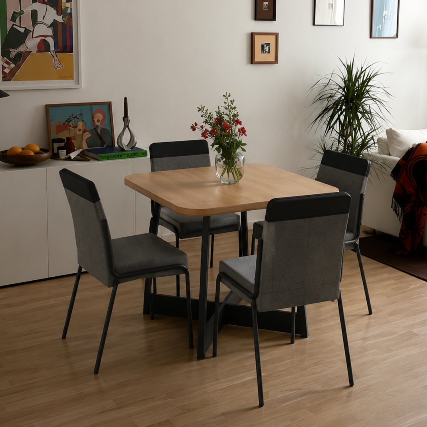 Comedor 4 Puestos Aliss Negro