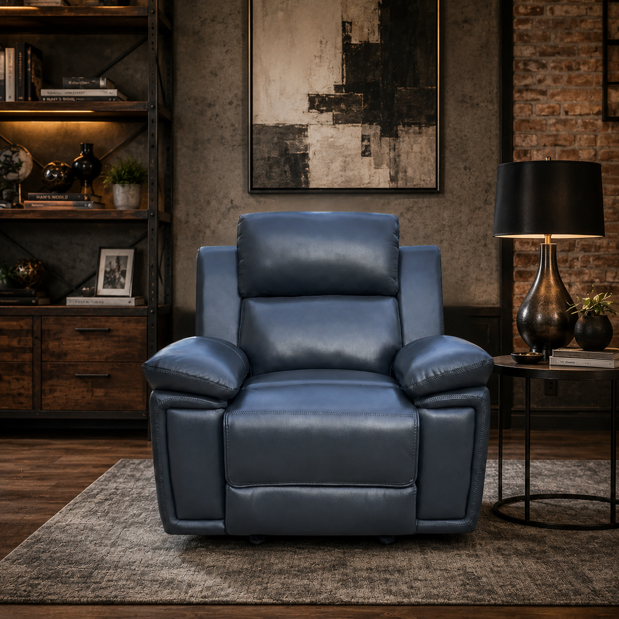 Silla Reclinable Mecedora Gris Arezzo