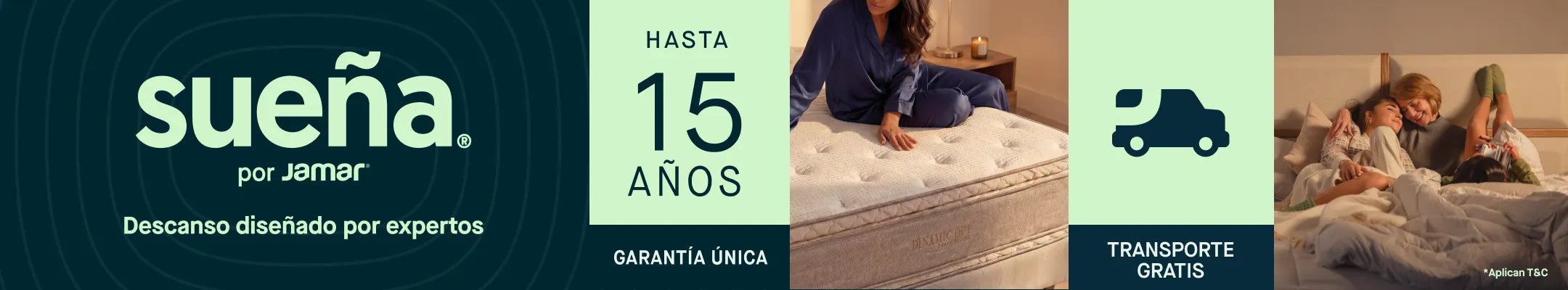 Sueña por Jamar hasta 15 años de garantia unica
