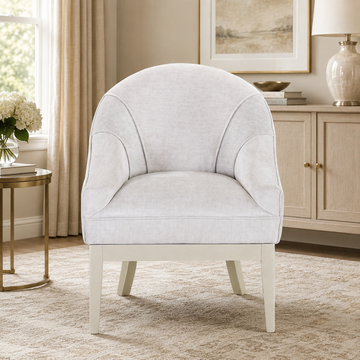 Butaca Vivaldi Velvet Champaña,Marmol