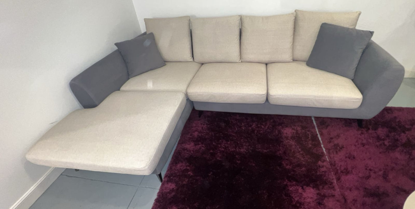 Sala Rinconera Soft Eurolino Beige, Gris