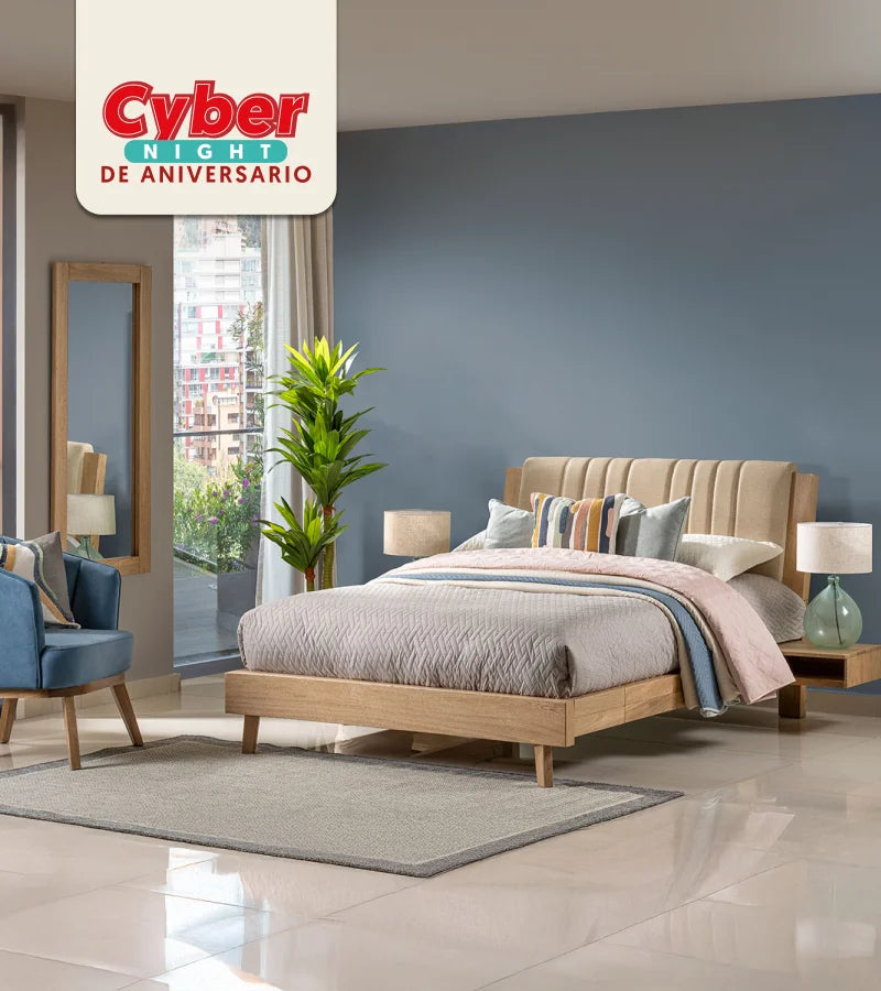 Recámara Full Piero Eurolino Marfil, Natural