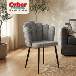 Silla Comedor Helen Microfibra Plata