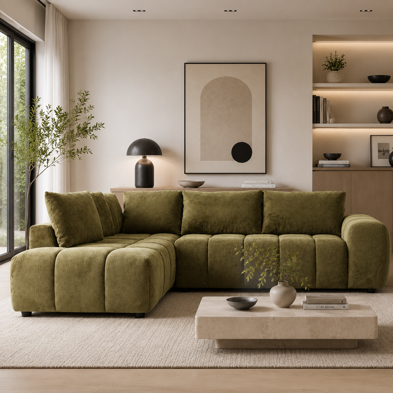 Sala Rinconera Cielum Velvet Verde