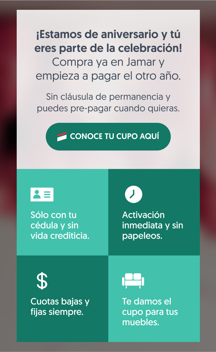 Compra ya en Jamar y empieza a pagar el otro año