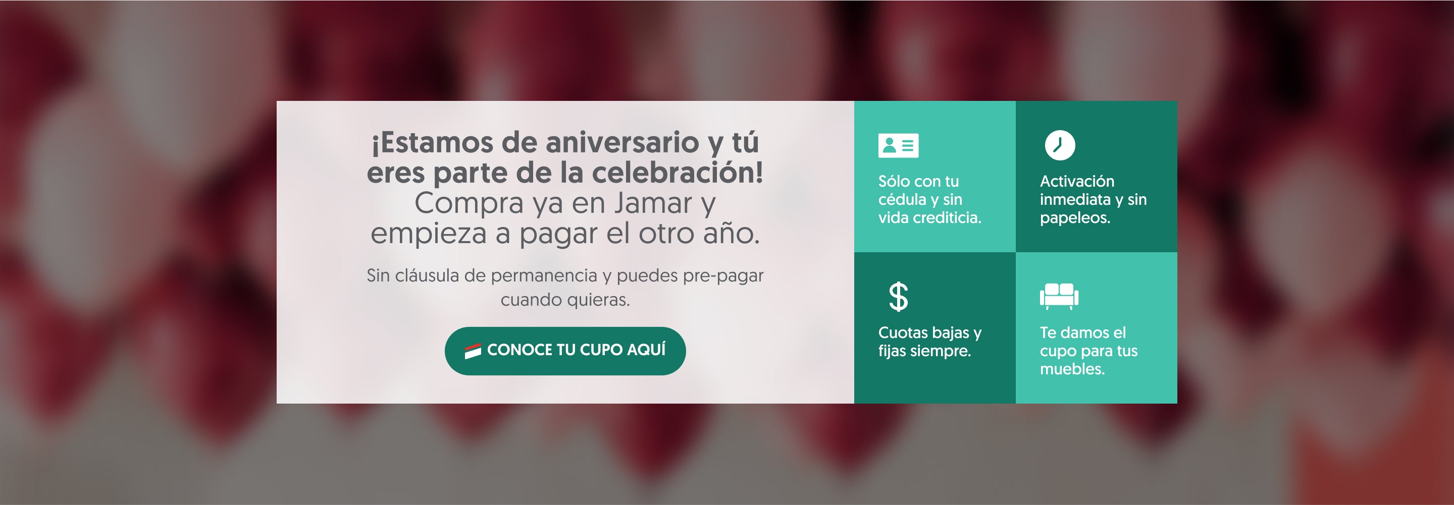 Compra ya en Jamar y empieza a pagar el otro año