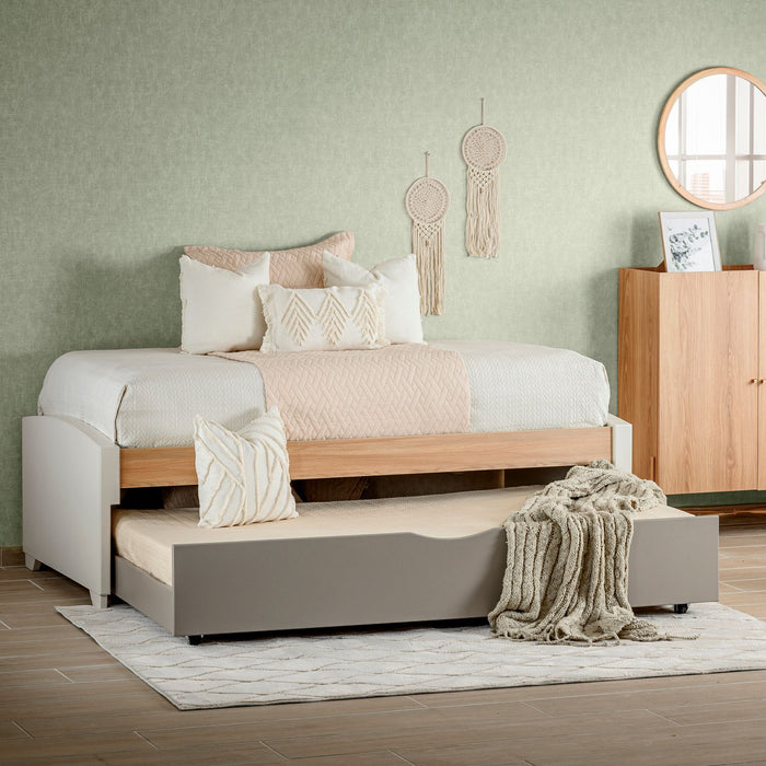 Cama Auxiliar Dúplex Emma Off White, Natural Y Taupe