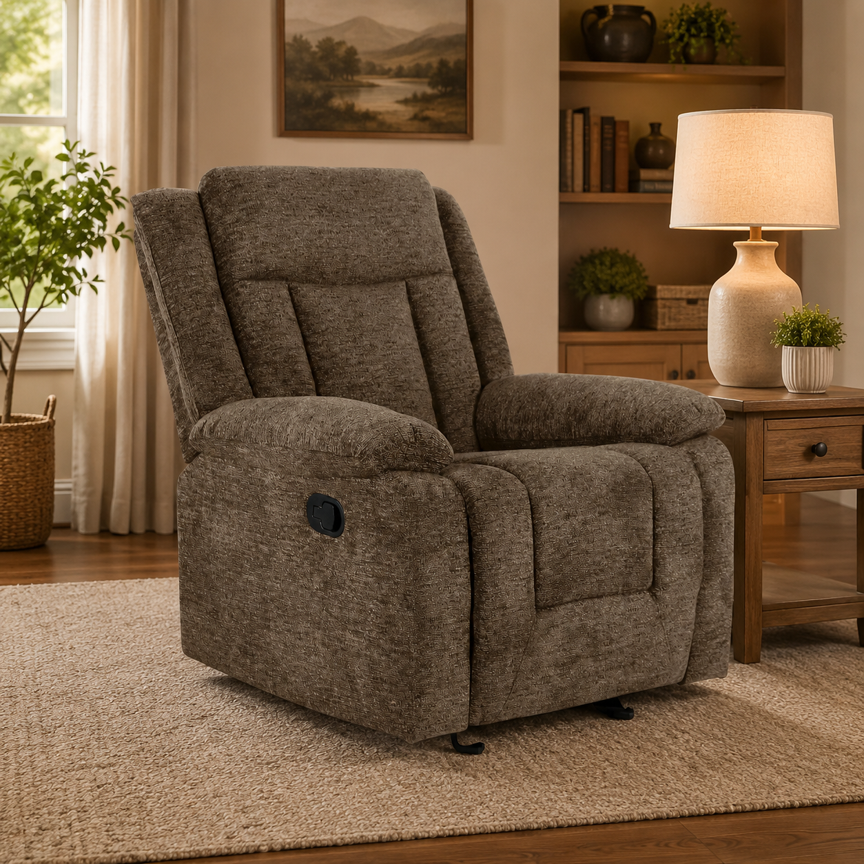 Sillón Reclinable Isabel Velvet Café