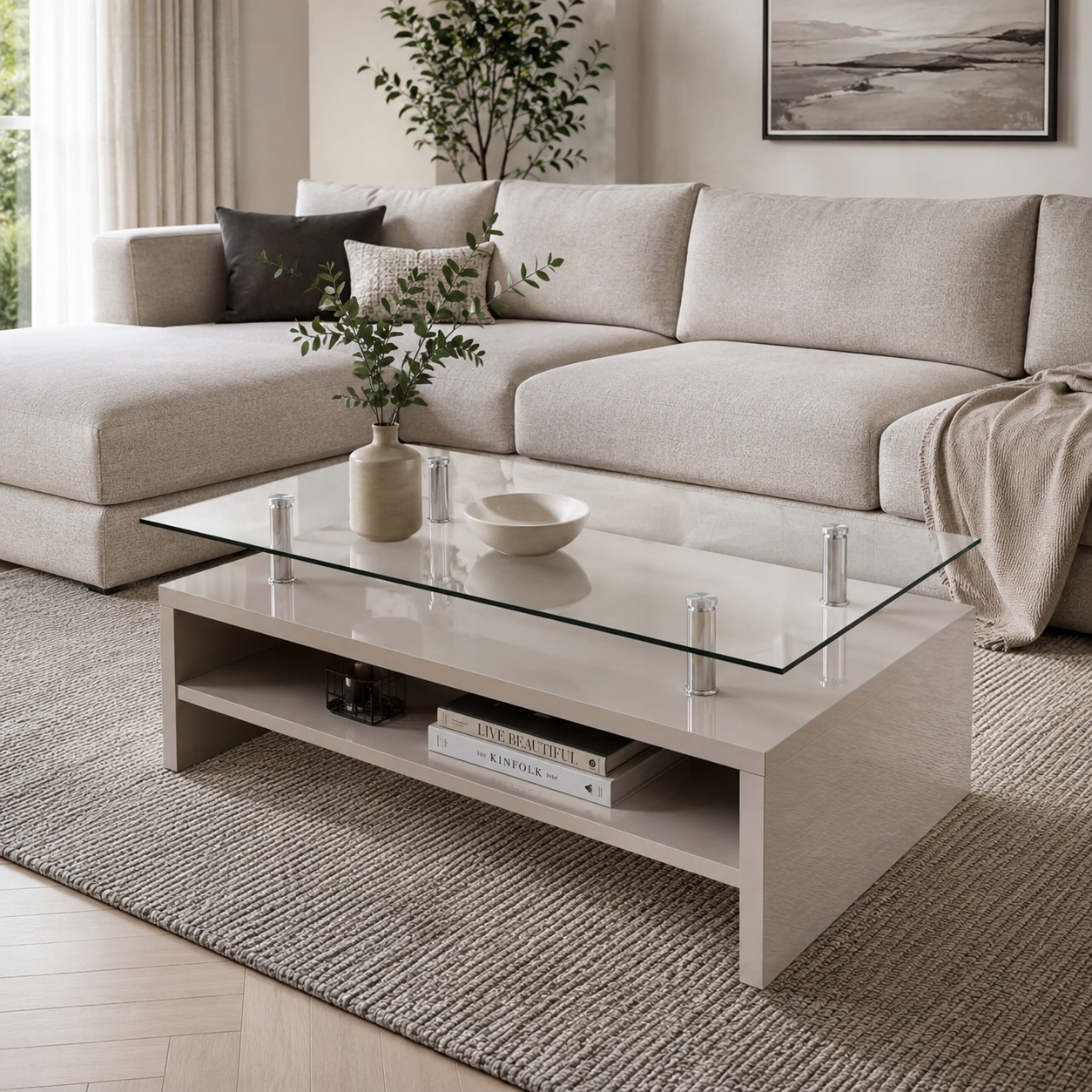 Mesa de Centro Evian Blanco