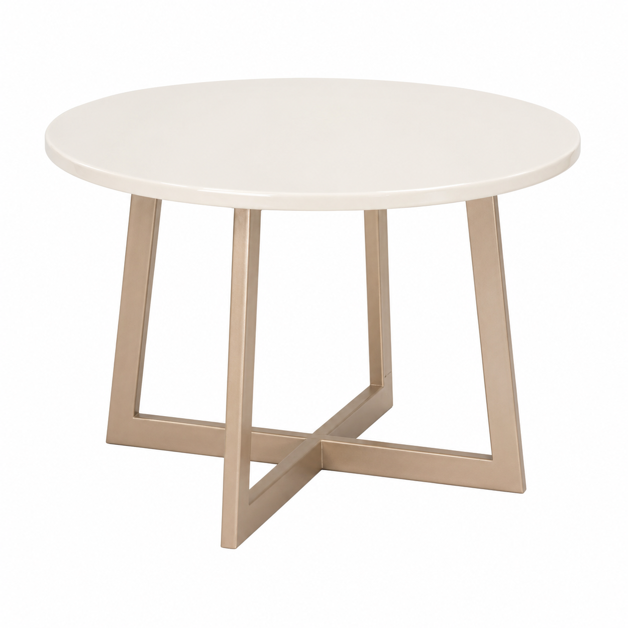Mesa De Centro Jansen Champaña, Taupe Brillante