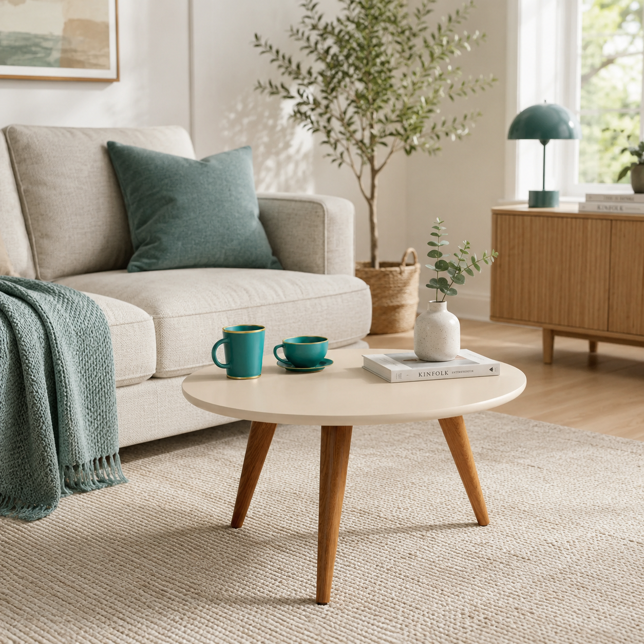 Mesa de Centro Lira Off White, Natural