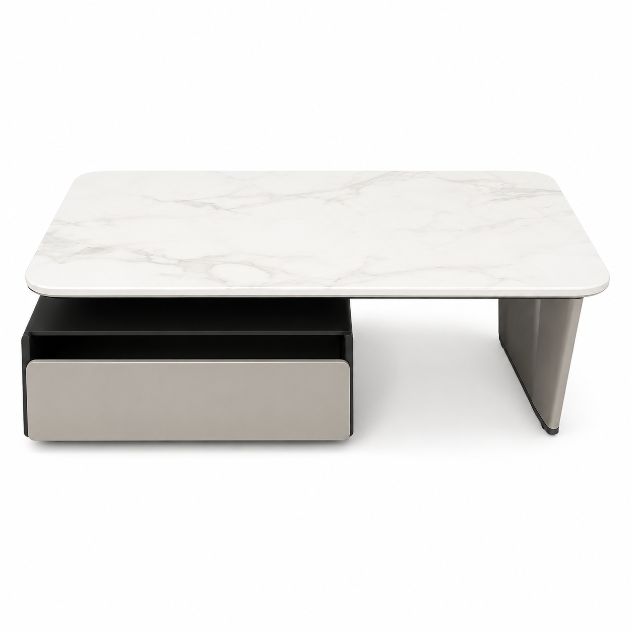 Mesa De Centro Olimpo Marmolizada Blanca