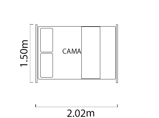 Cama Full Moscu Natural, Marfil