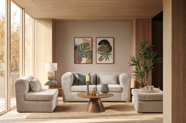 Sala Funcional Bell Impetu Beige, Natural
