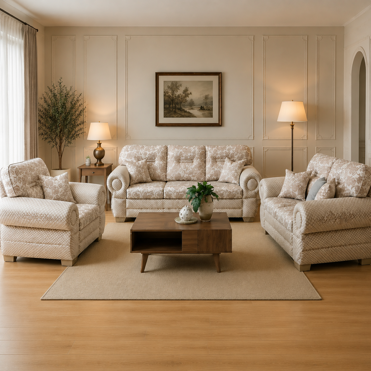 Sala Modular Aragon Chenille Alvin Beige