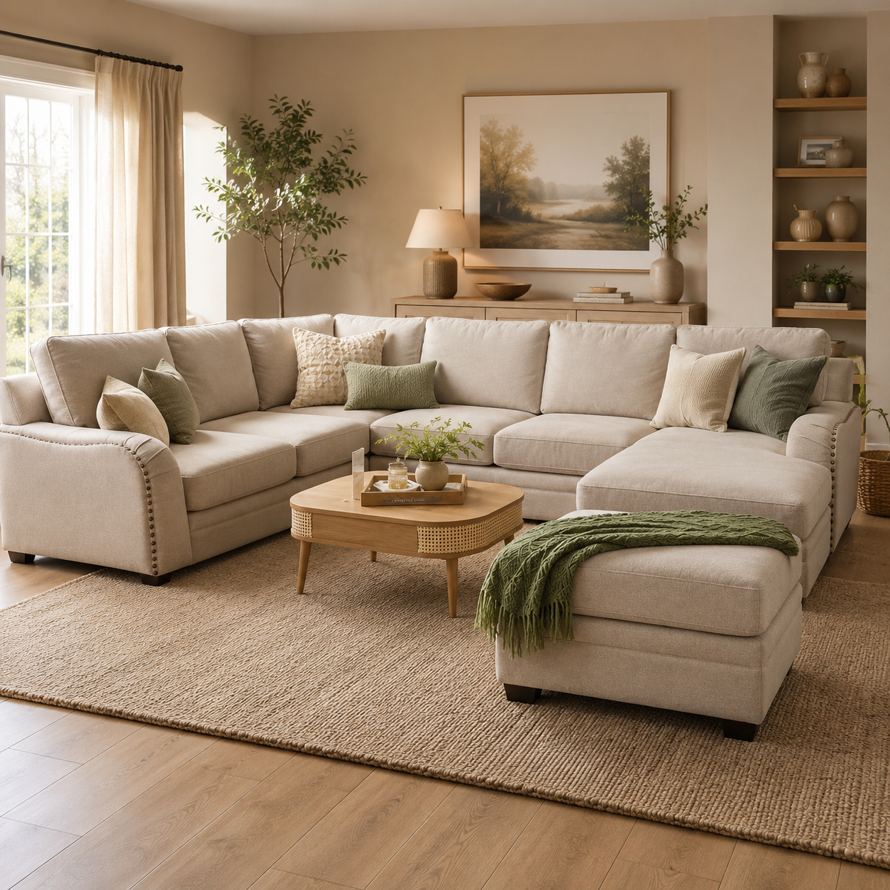Sala Rinconera Biton Chenille Beige