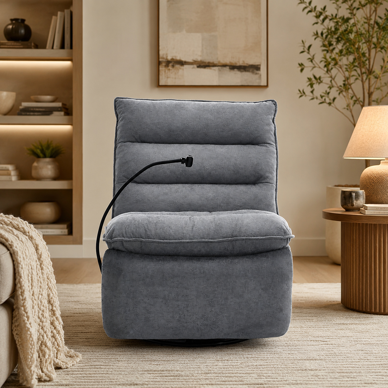 Sillón Reclinable Kioto Lino Gris
