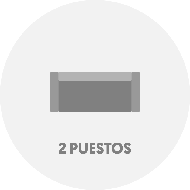 Sofá 2 Puestos Reclinable Conny Gris Oscuro