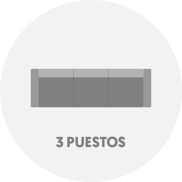Sofá 3 Puestos Reclinable Conny Gris Oscuro