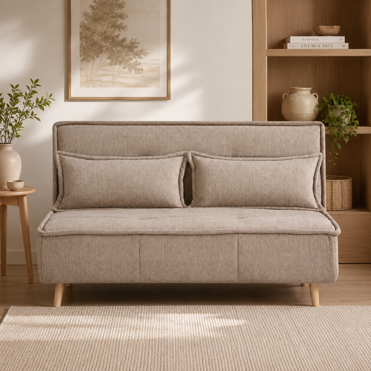 Sofá Cama Emmi Lino Beige