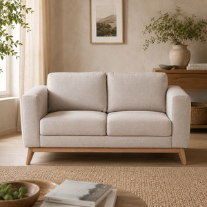 Sofá 2 Puestos Line Eurolino Bali Beige, Natural