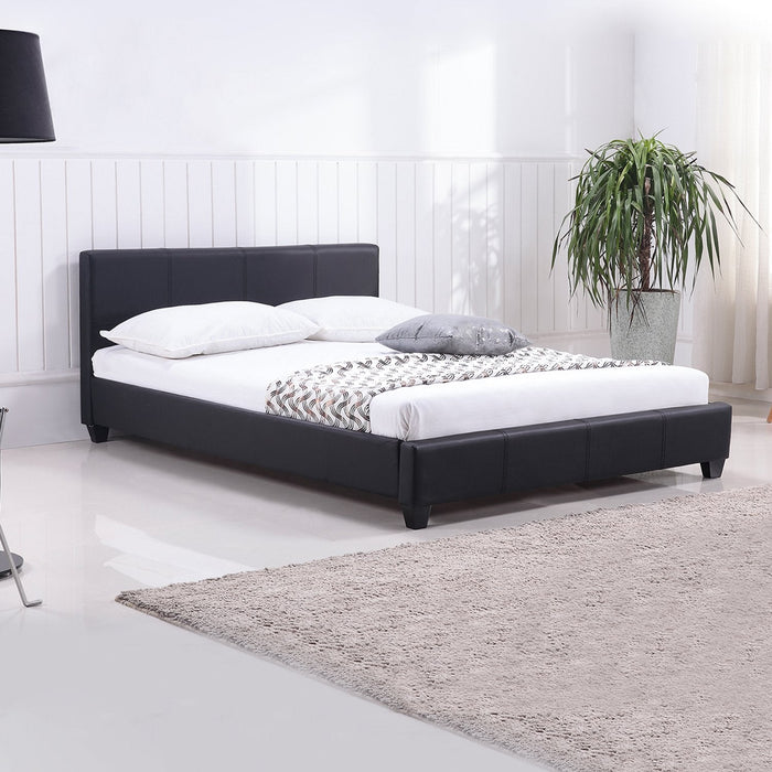 Cama Full Zurich Eurocuero Negro
