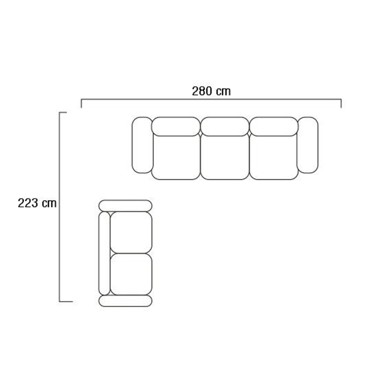 Sala Modular Mariana Microfibra Cafe