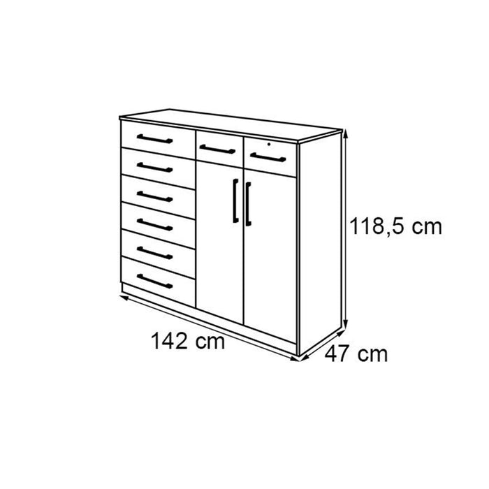 Mueble Auxiliar toronto Blanco