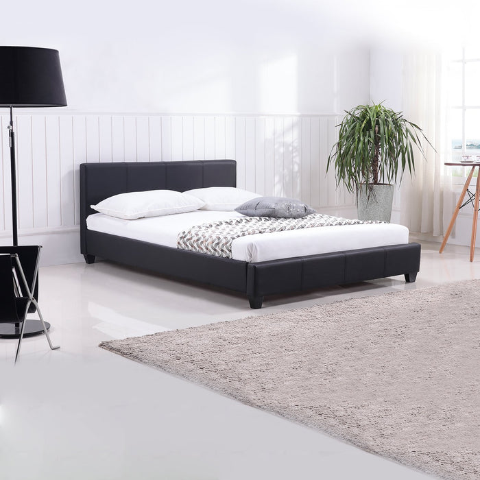 Cama Queen Zurich Eurocuero Negro