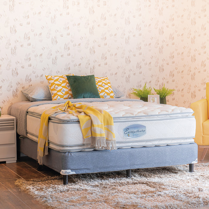 Colchón King My Dream Blanco/gris Euro Pillow Top