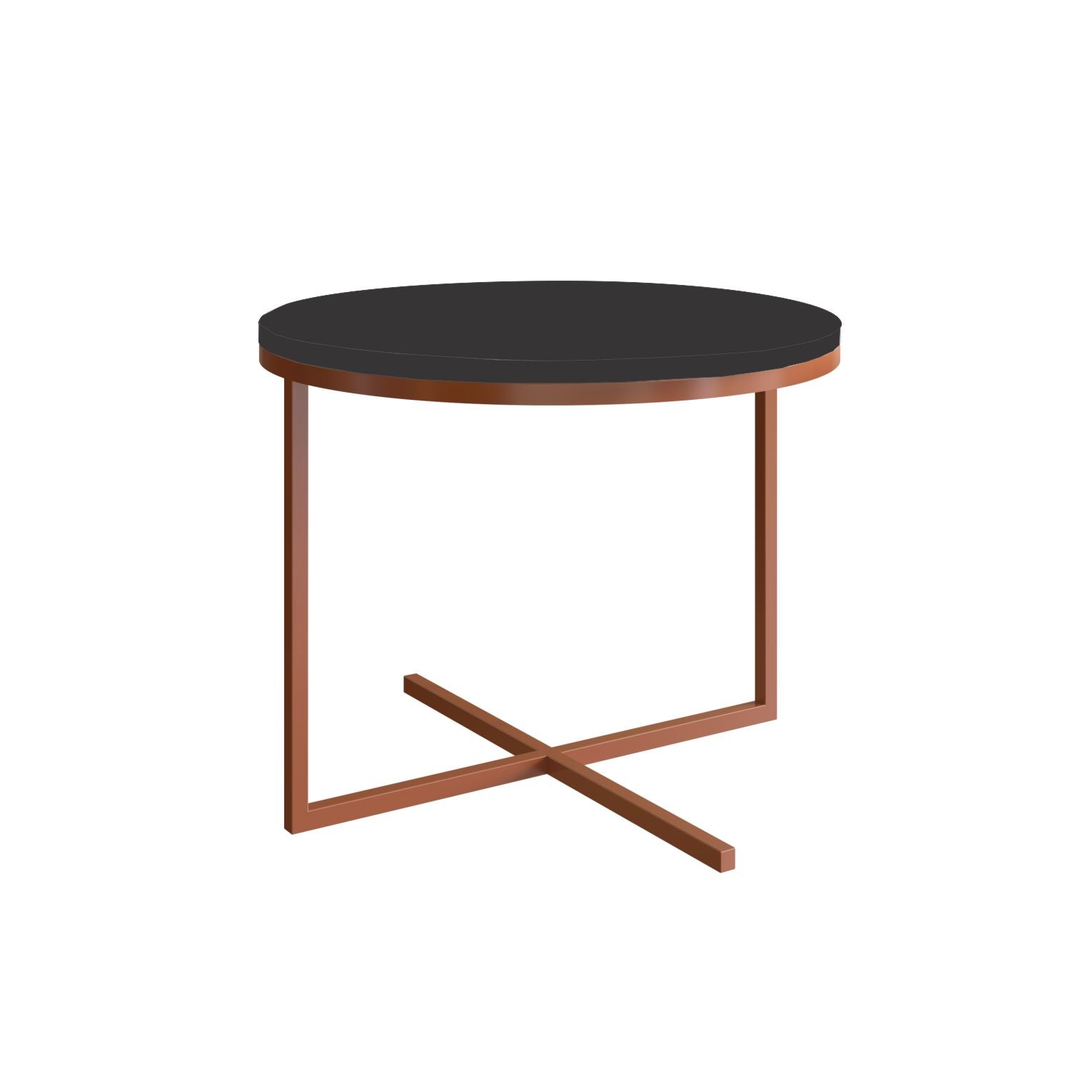 Mesa Decorativa Baru Negro/Bronce