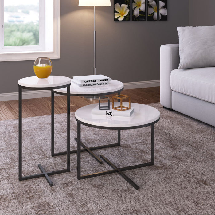 Mesa Decorativa Baru Blanco/Negro