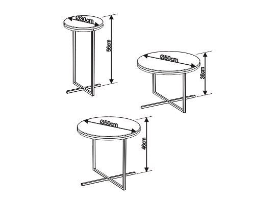 Mesa Decorativa Baru Blanco/Negro