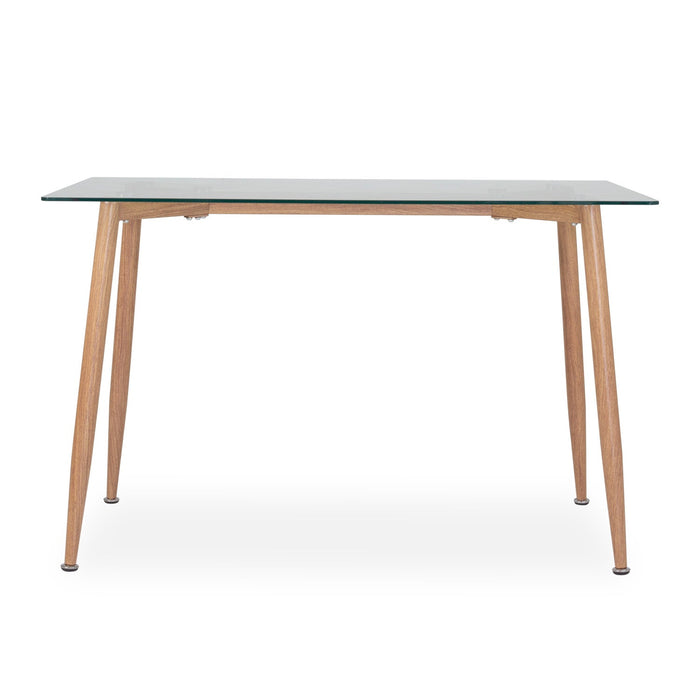 Comedor 4 Ptos Harrison Microfibra Gris, Natural